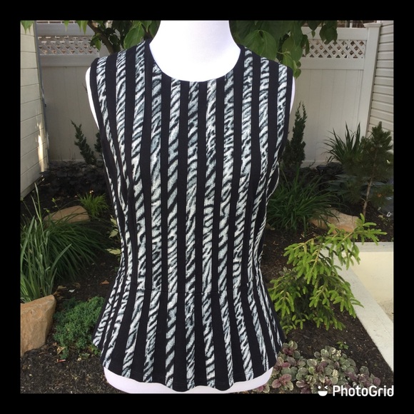 BCBG MAXAZRIA Blue/Black Cheetah Top EUC - Picture 3 of 9